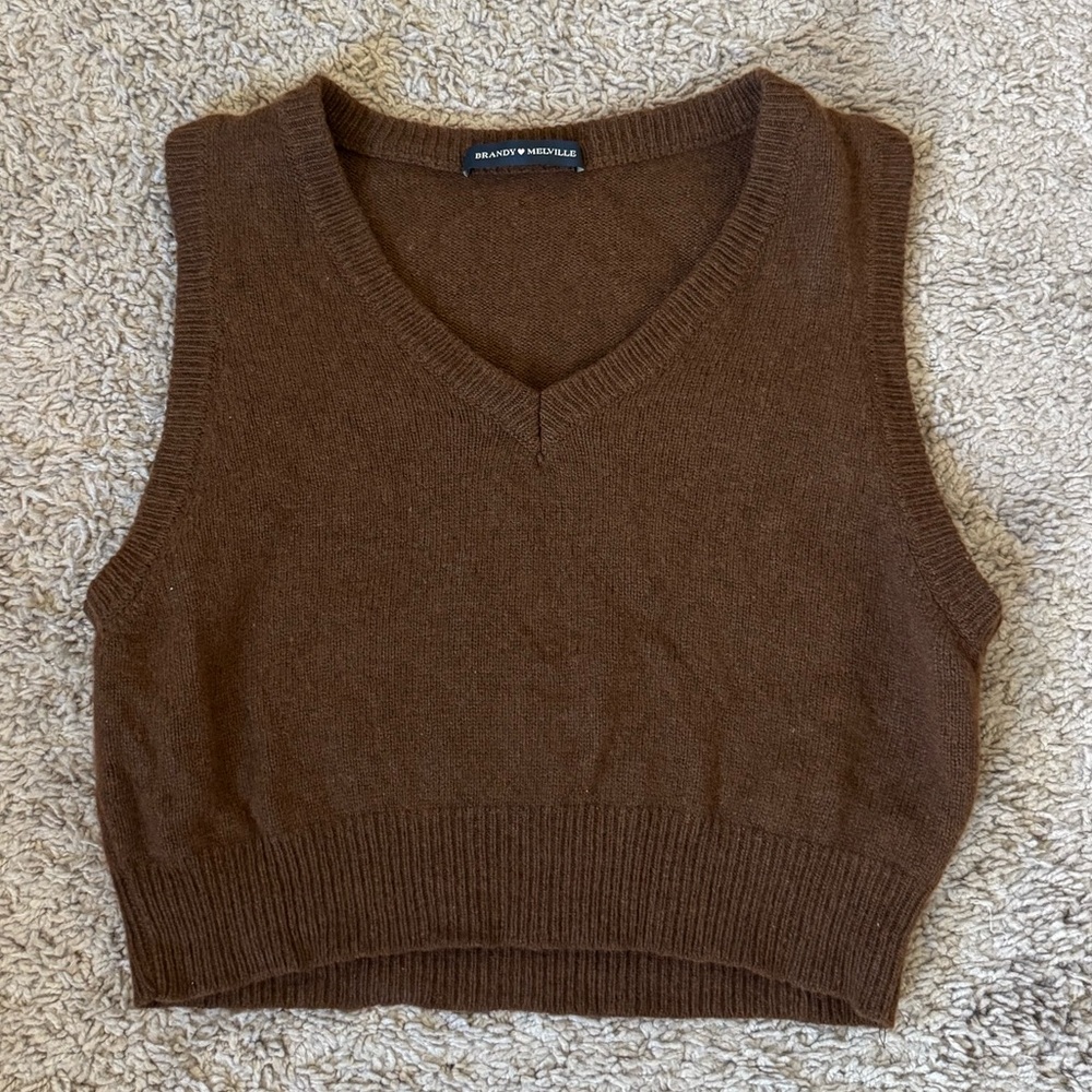 Brandy Melville Brown Knit Vest